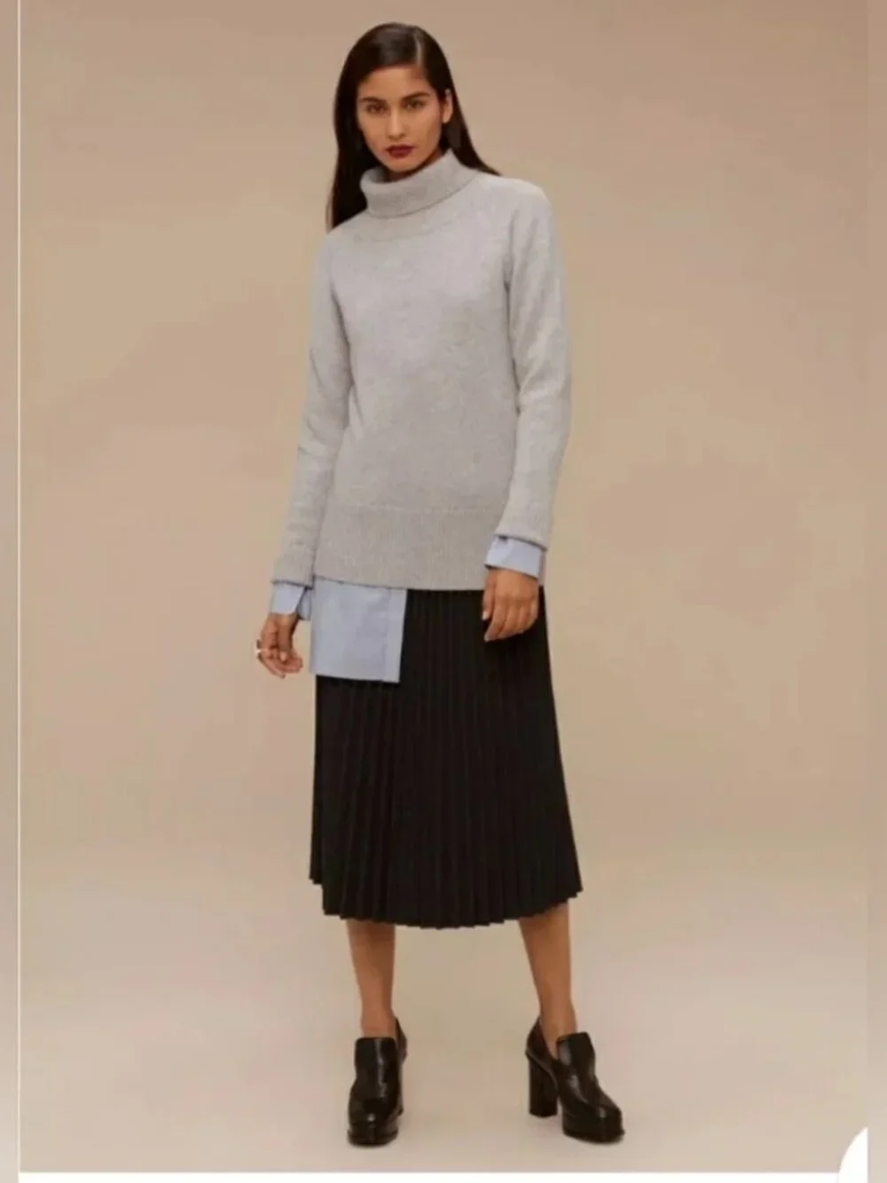 Aritzia Babaton cashmere wool turtleneck sweater XS - Picture 3 of 7